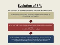 Third Party Logistics Evolution